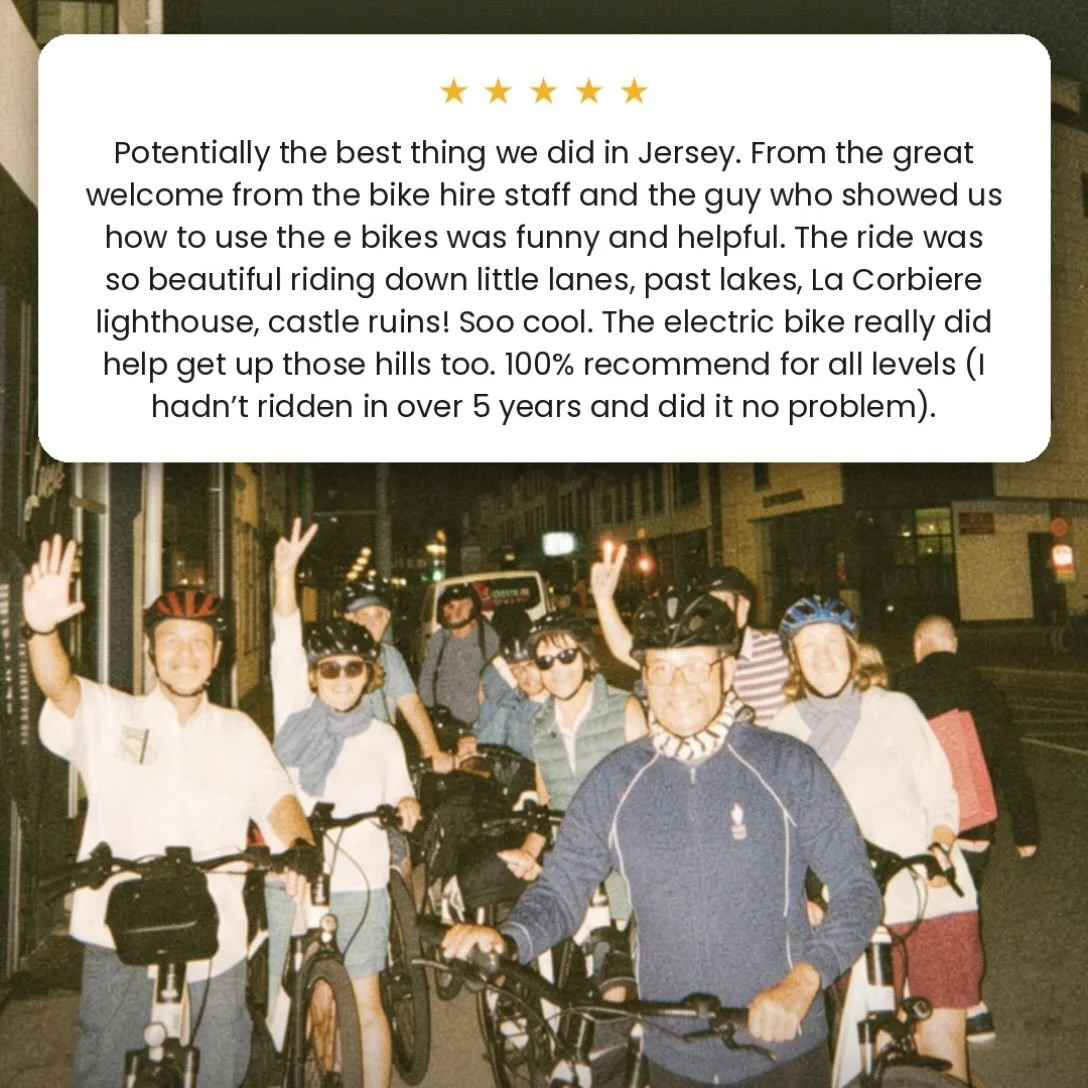 Our self-guided e-bike tours are getting more popular by the week and this pretty much sums up why!

Little lanes, lakes, La Corbi&egrave;re and castle ruins, all at your own pace. We set you up, show you the route, then the day&rsquo;s yours. The e-