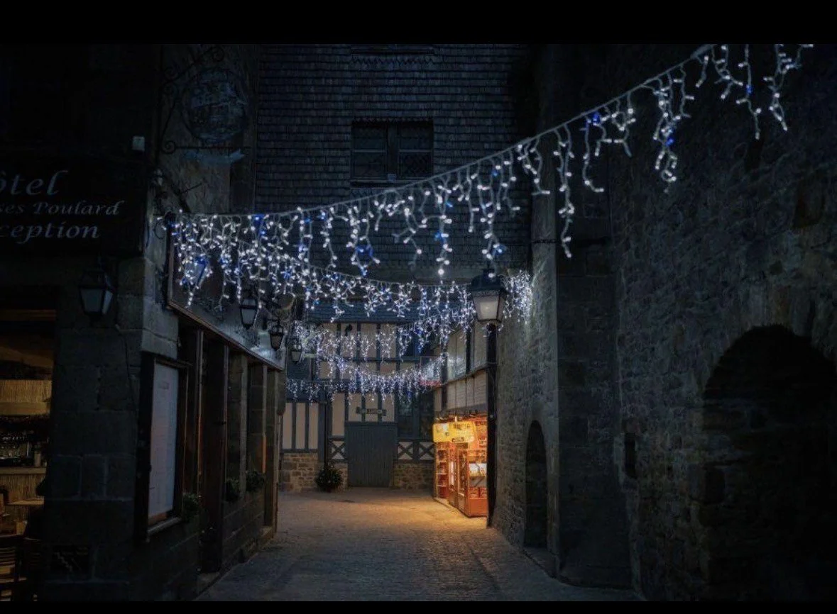 Domfront en Poiraie lit up for Christmas