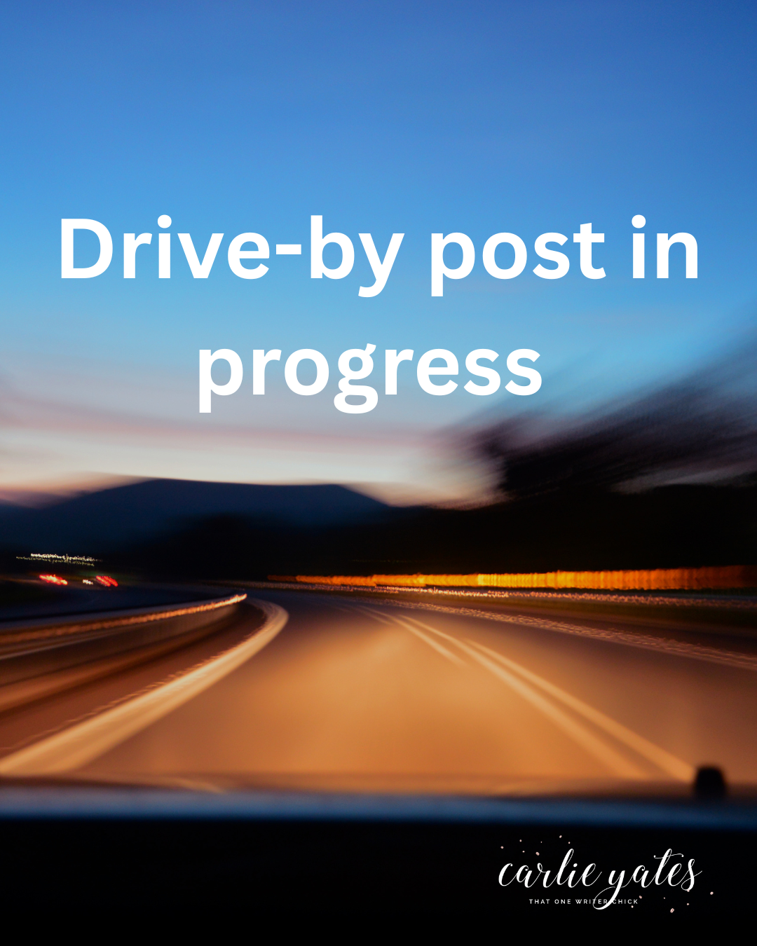 Drive-by posting in progress