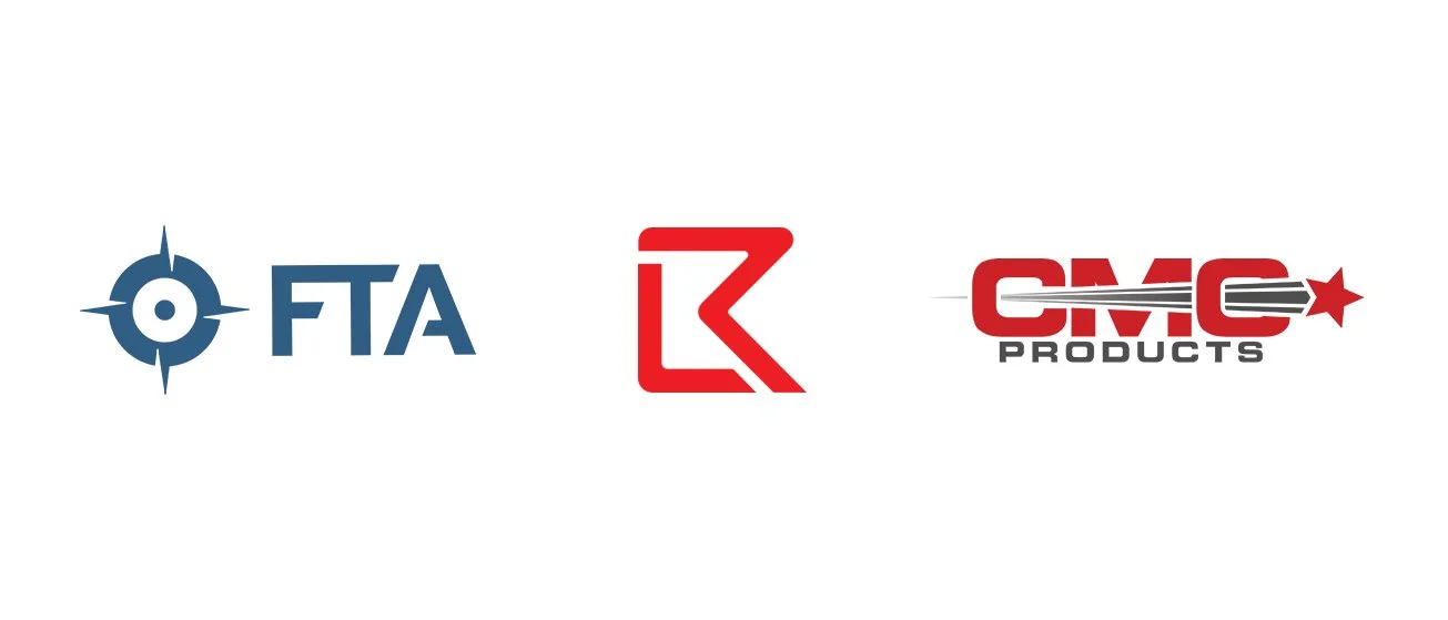 Logos of three companies: FTA, L, and CMC Products, displayed in a row on a white background.