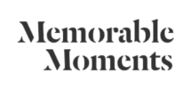 Text reading 'Memorable moments' in black font on a white background.