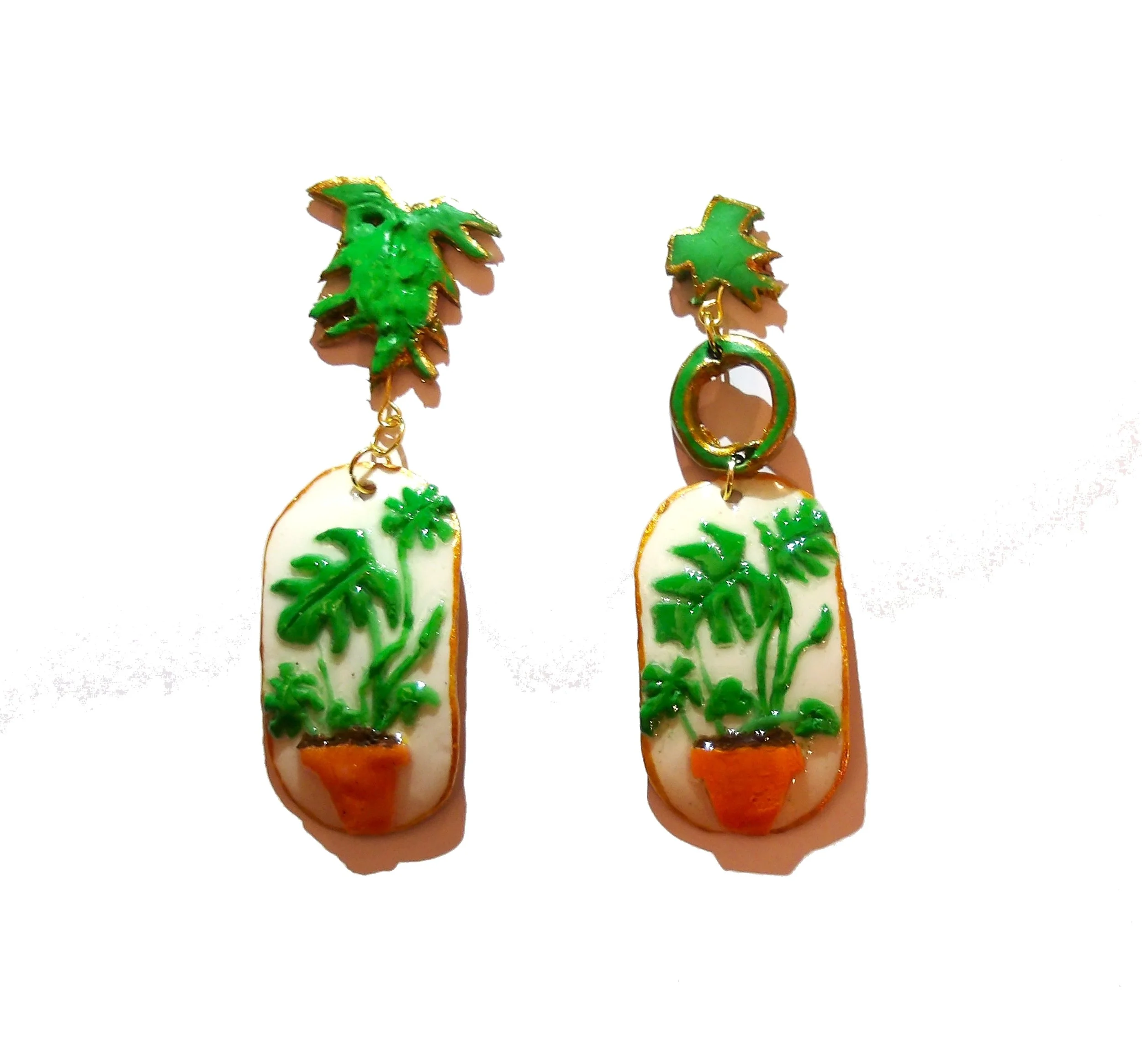 Monstera Deliciosa Plant Earrings