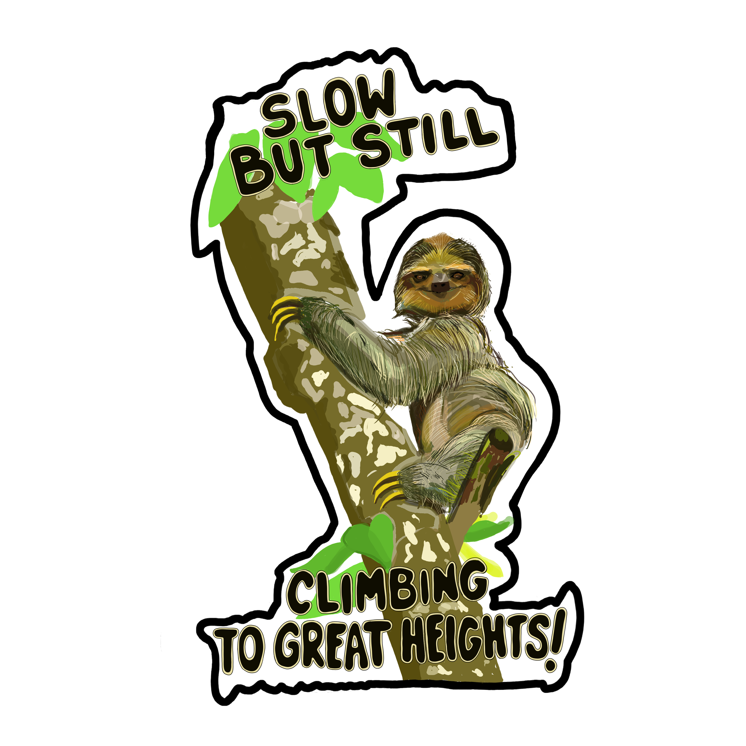 Slow But Still Climbing! Sticker