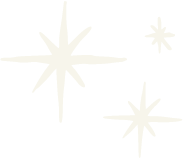 Three white stars on a black background, varying in size and shape.