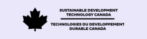 Canadian logo with text about sustainable development technology in English and French.