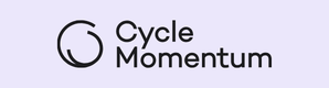 Cycle Momentum logo with a circular arrow symbol and text on a light purple background