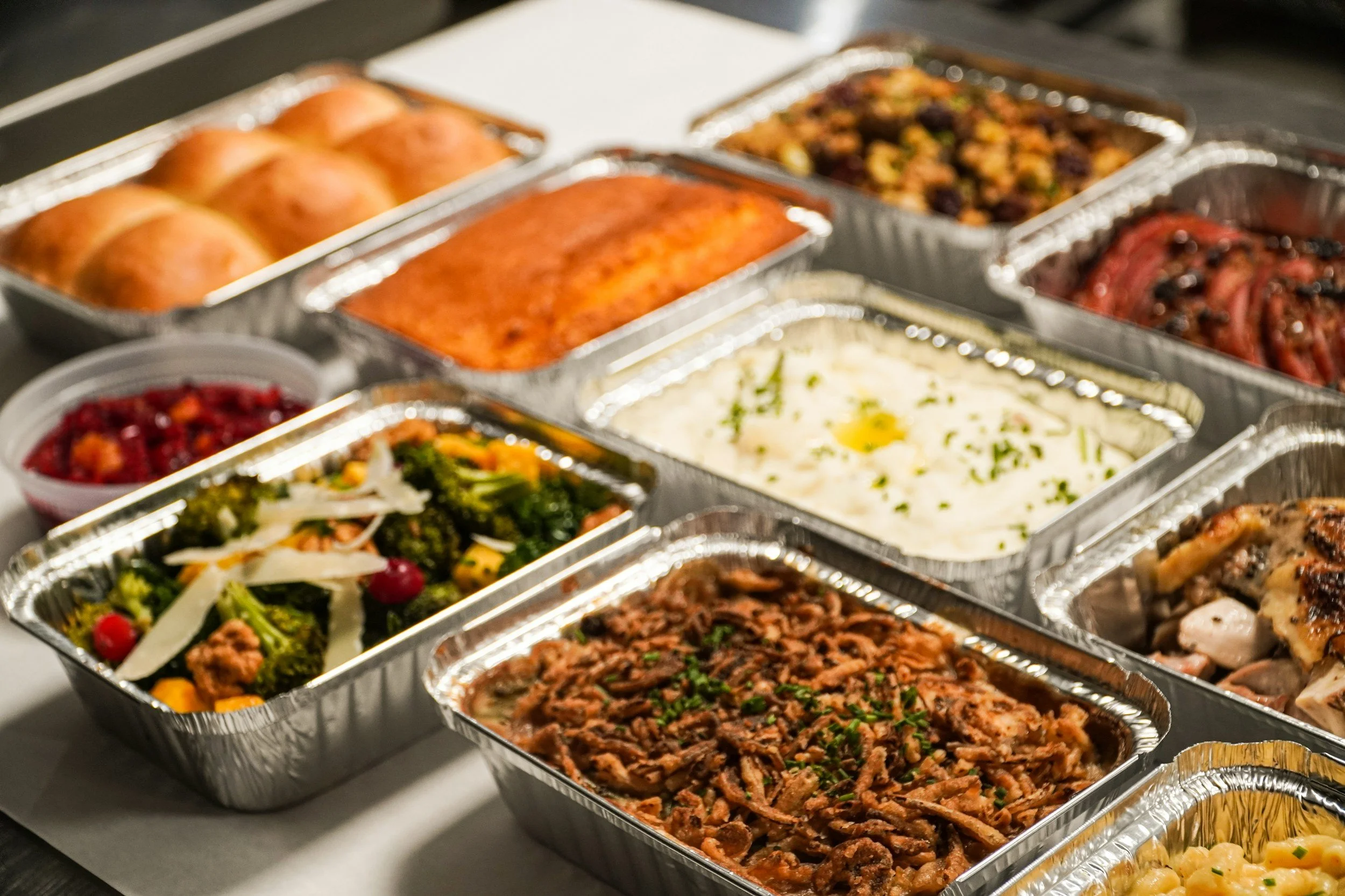 Freshly prepared family style meal delivery containers for clients in Paradise Valley.