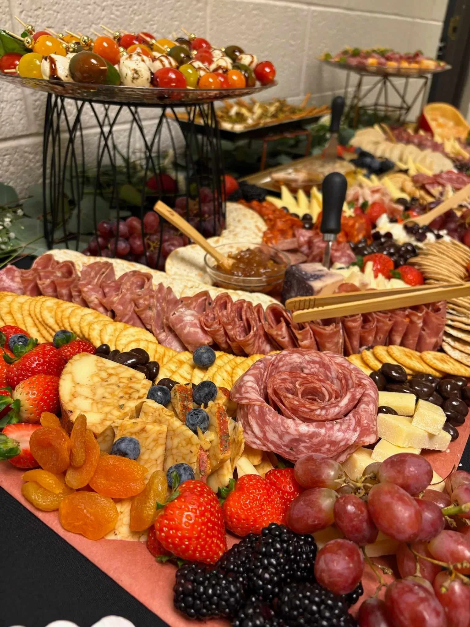 6 foot long Grazing table for 50 people at a Corporate Event in Phoenix.