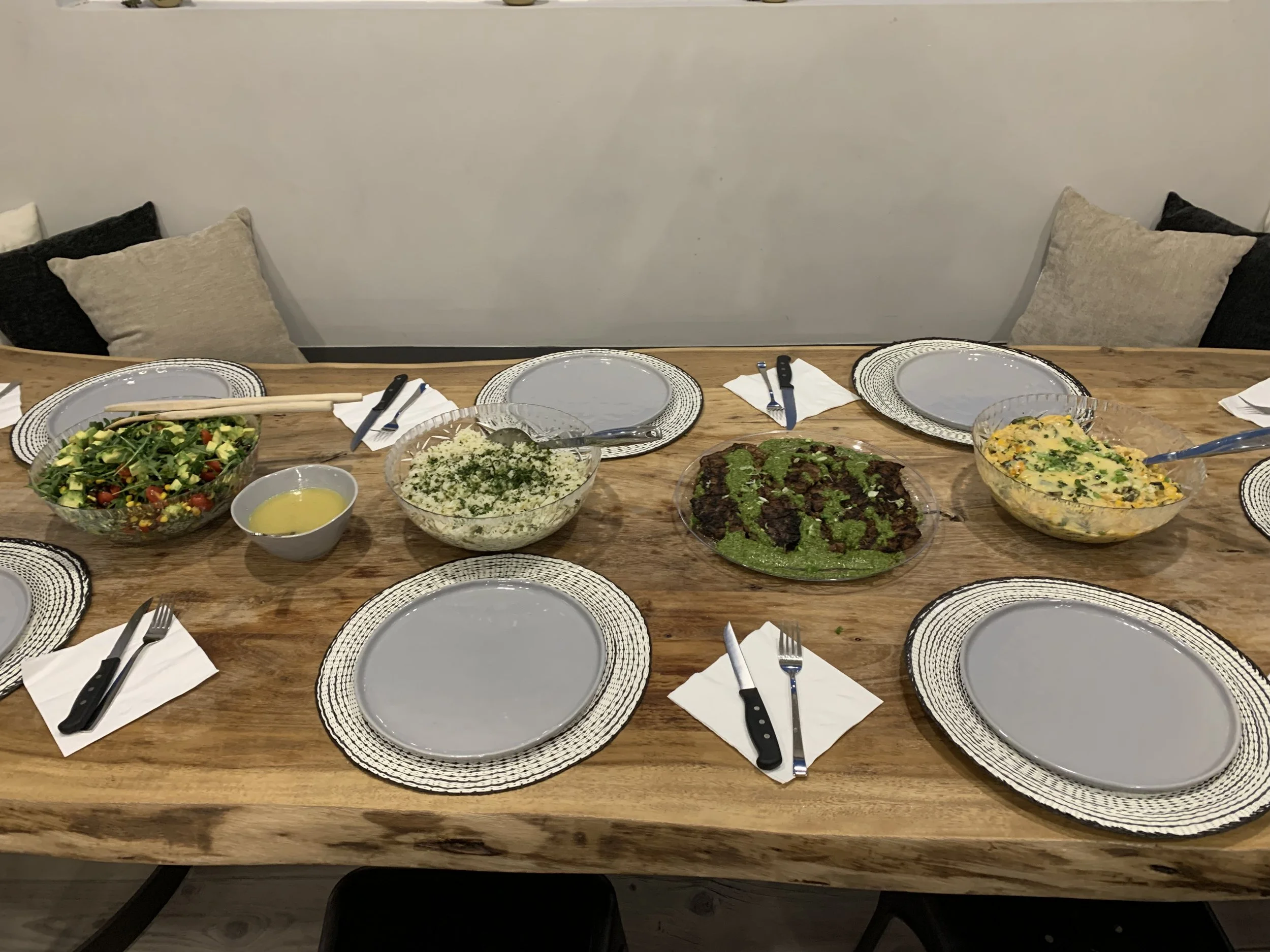 Family style dinner service for a private event in Glendale, Az.