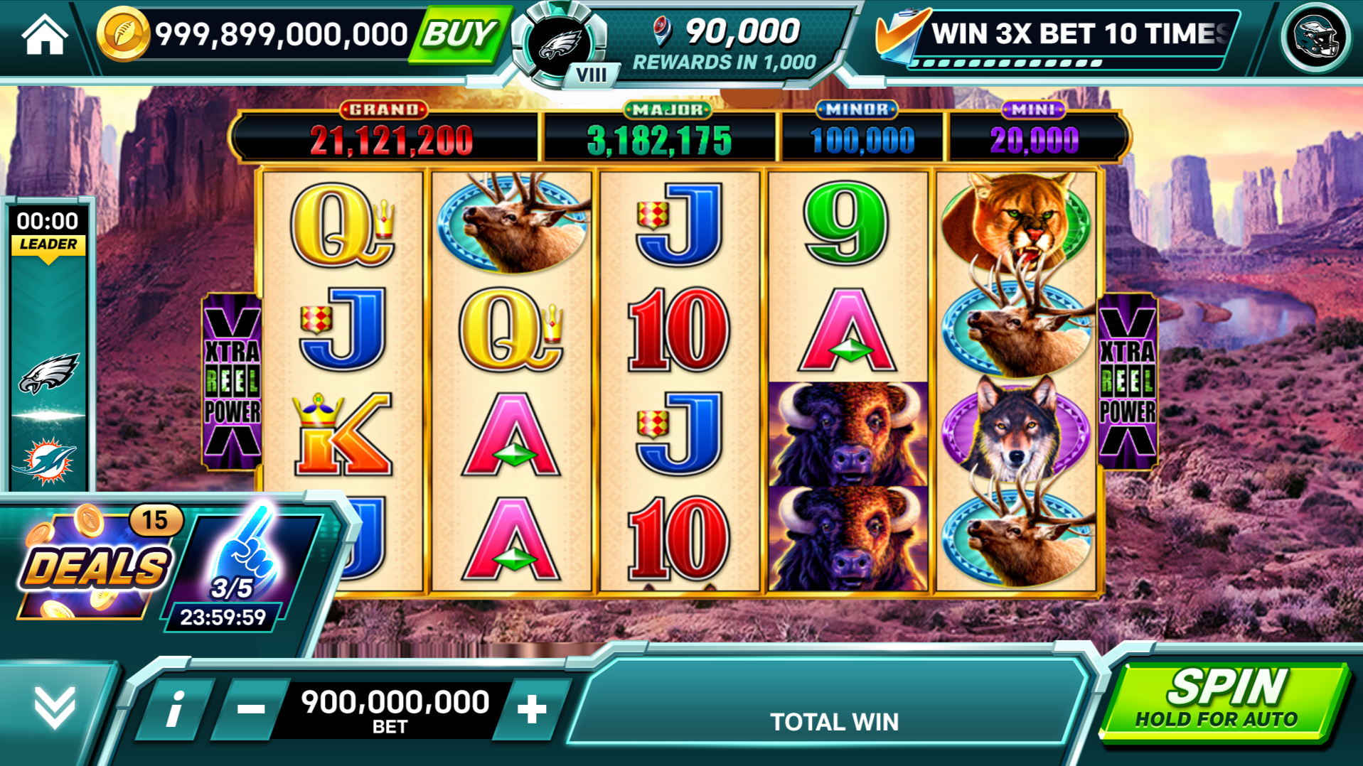  Eagles Slot HUD, Landscape, Gameops Tray open