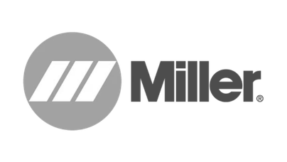 Miller logo with three slanted lines inside a gray circle and the word 'Miller' in black next to it.