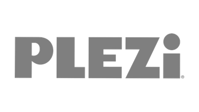 The logo of PLEZi in gray, bold capital letters with a stylized letter 'i' that has a dot at the top.