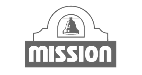 Logo with a bell in a dome shape above the word 'mission'.