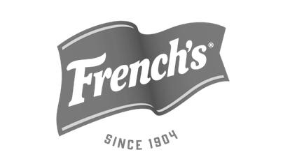 Logo of French's, a condiment brand, featuring the text "French's" on a ribbon with "Since 1904" underneath.