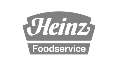 Heinz Foodservice logo in black and white.