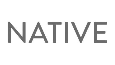 The word 'NATIVE' in bold, black and gray capital letters with a reflection effect.