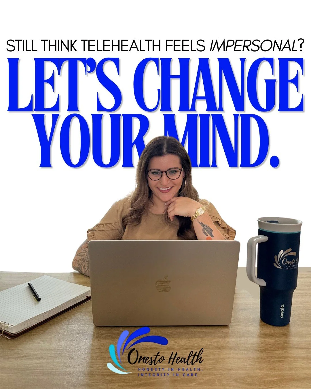 Let's bust a myth.
Telehealth isn't a "less personal" version of healthcare.

In many ways...
It's more convenient.
More flexible.
More comfortable.
No waiting room.
No long drive.
No rearranging your entire day.

You can meet with your pro