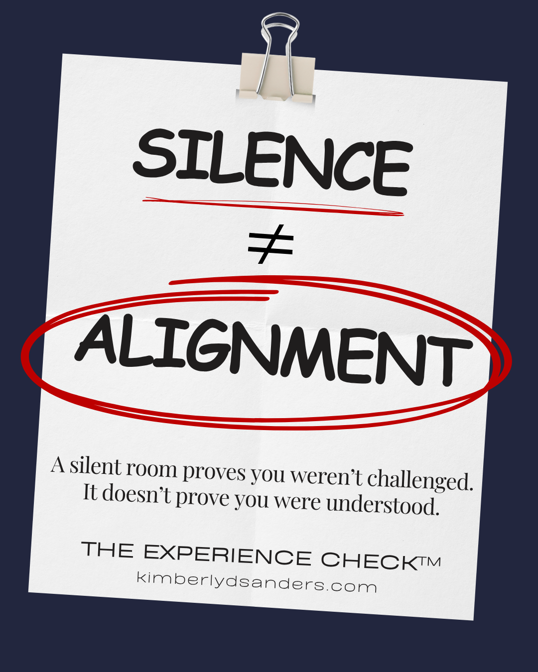 If Silence Doesn’t Mean Alignment, What Does?