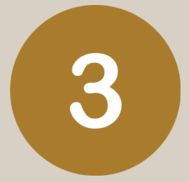A brown circle with the number 3 in white text inside it.