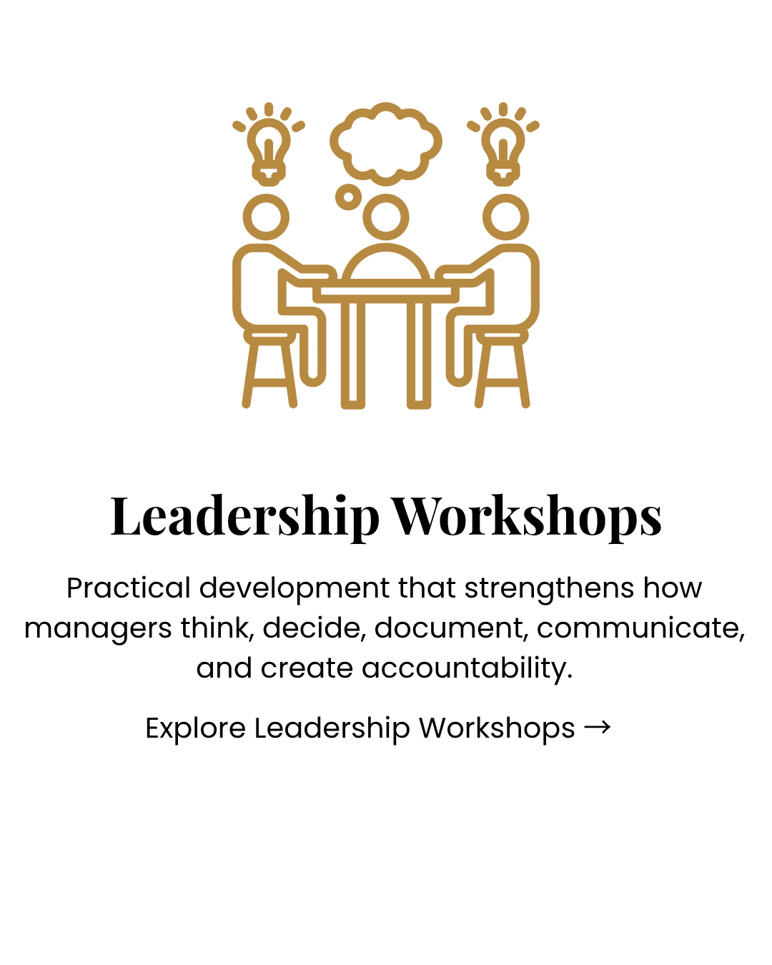 Group icon representing leadership workshops