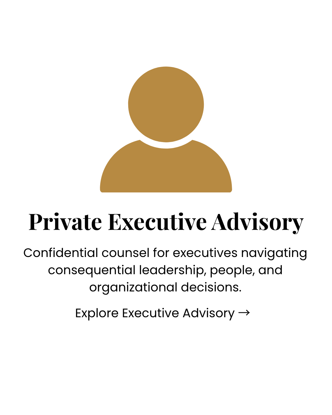Executive icon representing private executive advisory