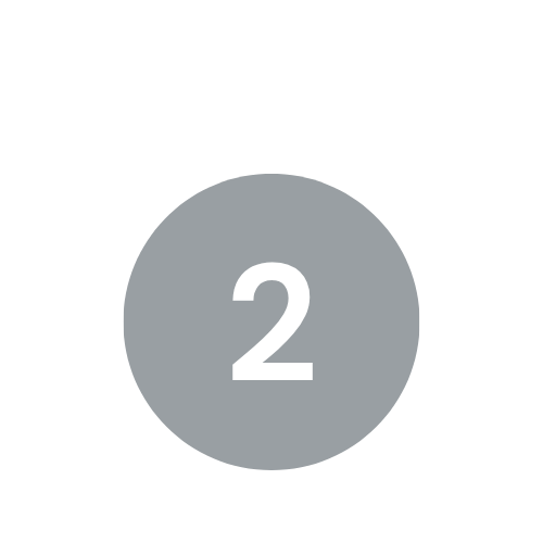A black background with a gray circle in the center, containing the number 2 in white.