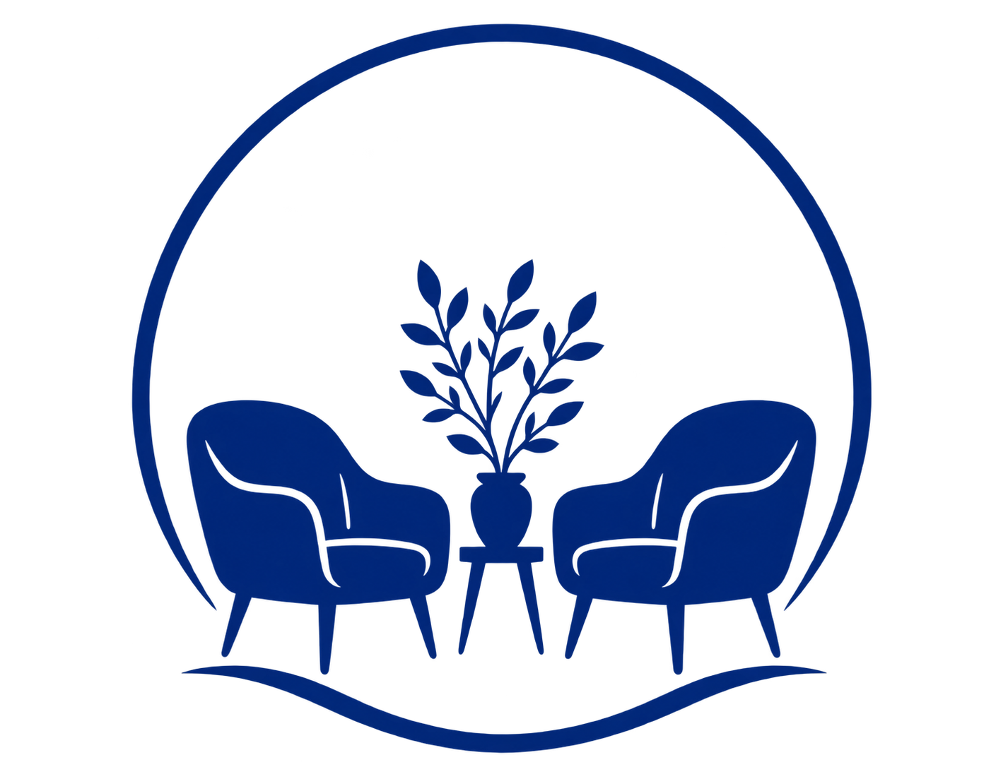 Individual therapy for women icon with two chairs
