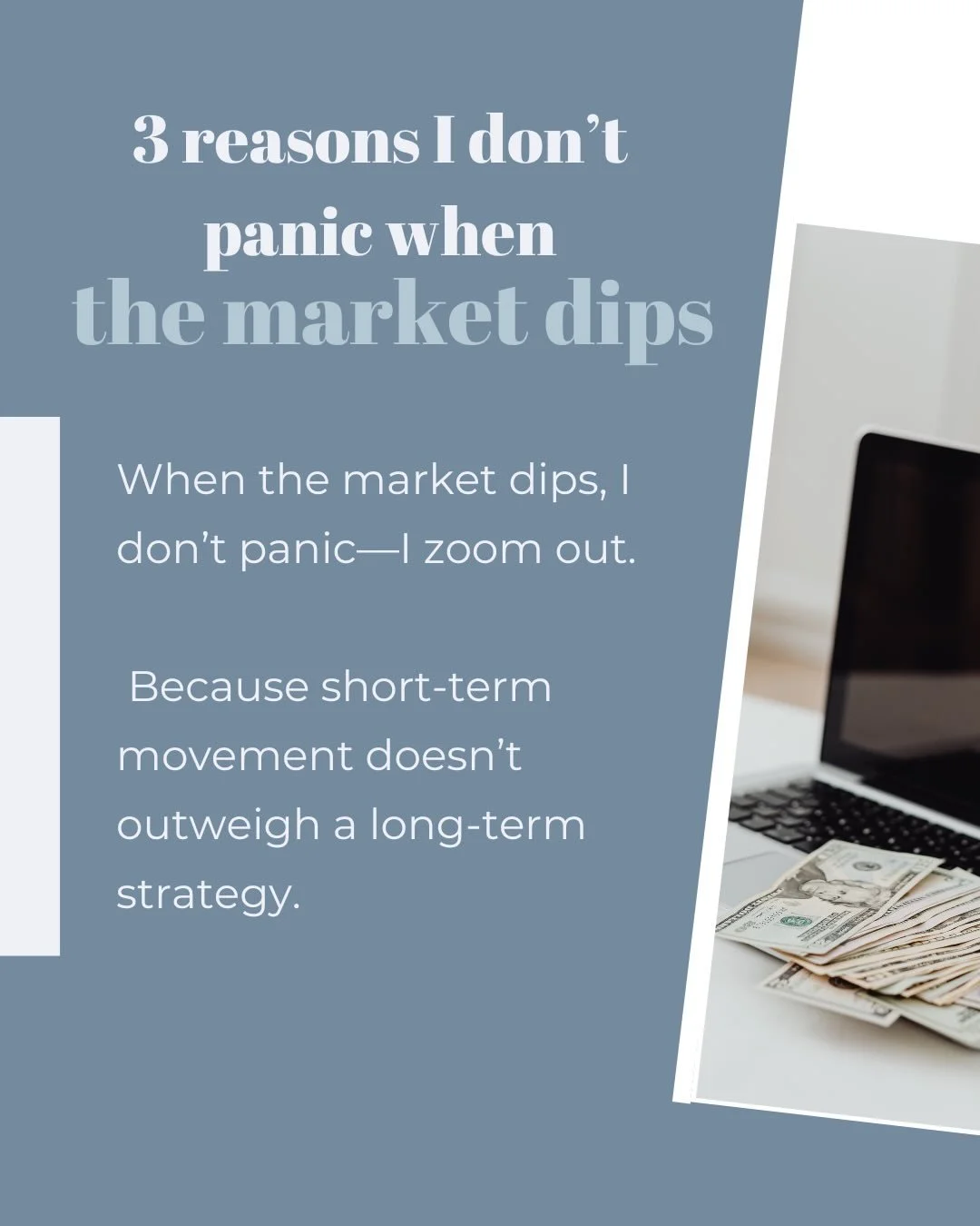 Market dips don&rsquo;t shake me&mdash;they remind me why I have a plan.

I&rsquo;m not investing for the next few months&hellip;I&rsquo;m investing for the next 20+ years. So when prices drop, I don&rsquo;t panic&mdash;I pay attention.

To me, a dip