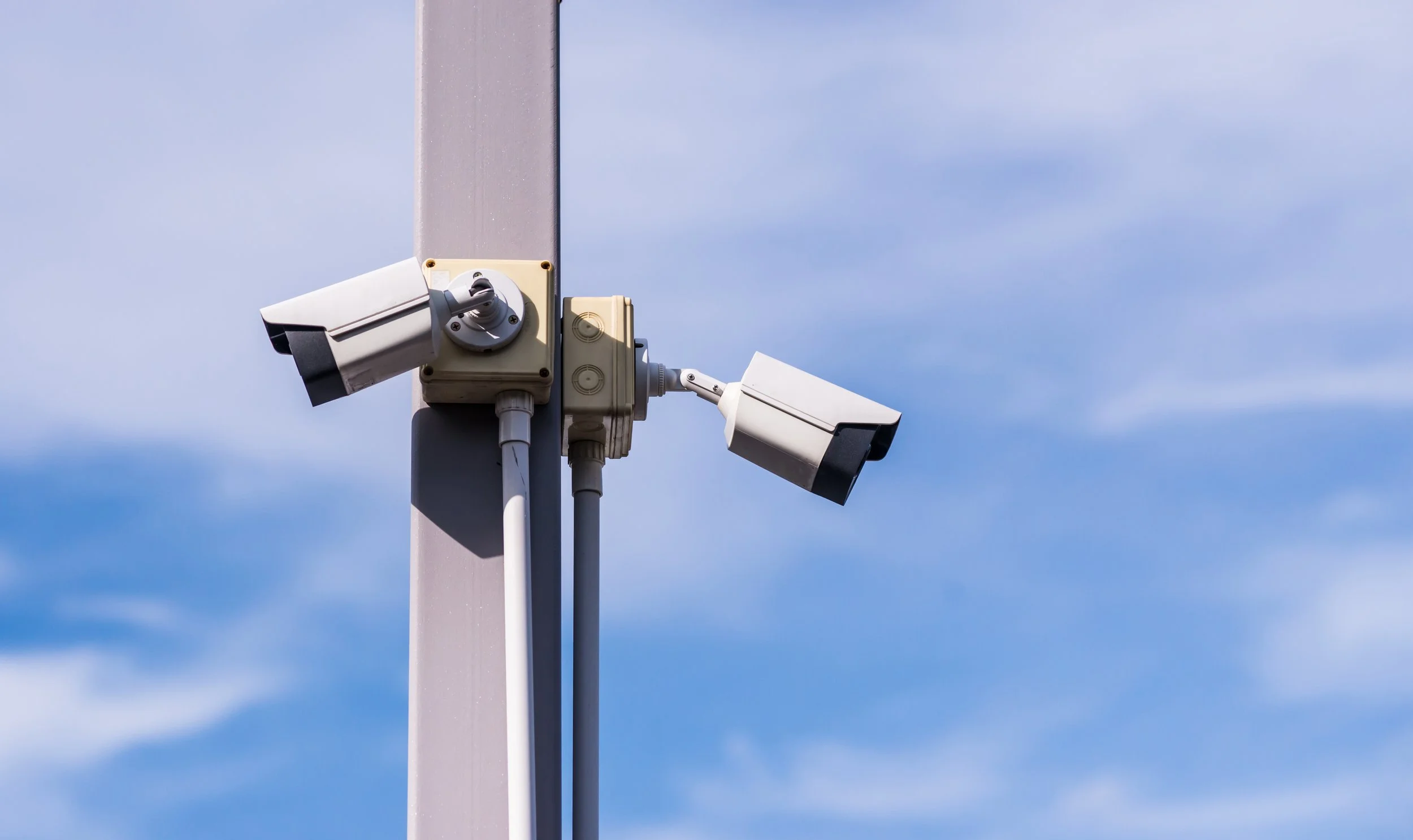 Camera mounted on poles