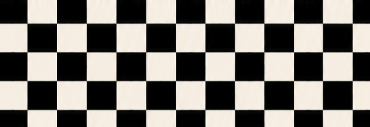 Black and white checkered pattern.