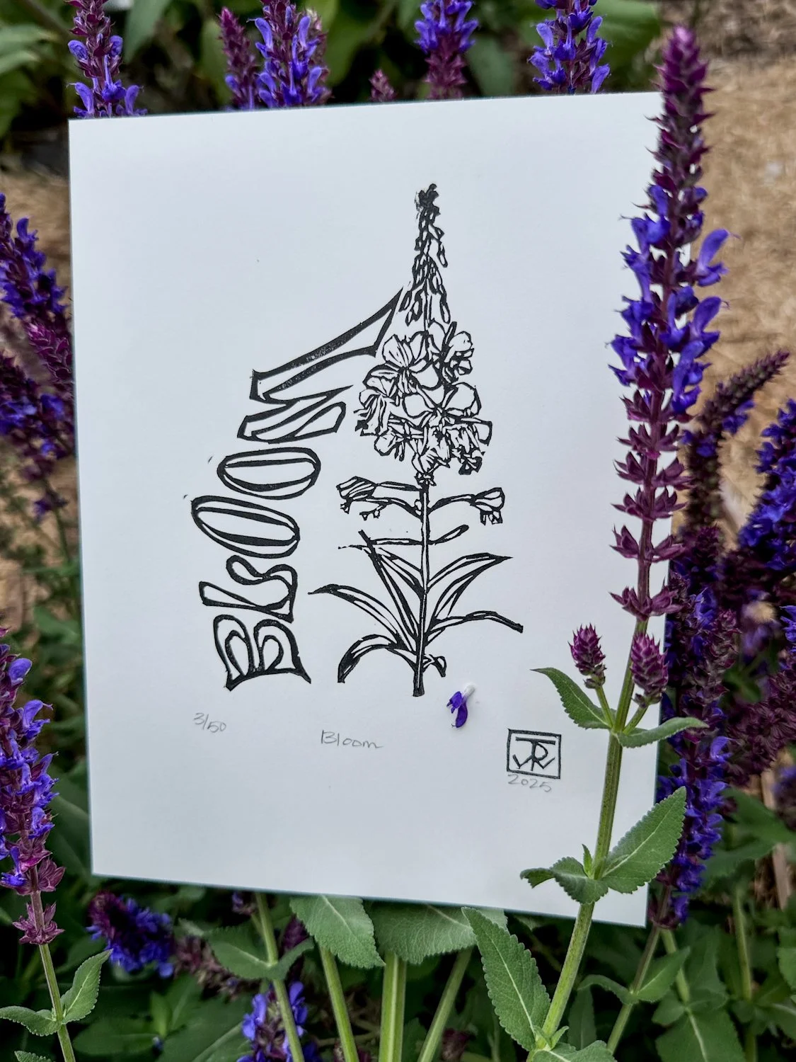'Bloom' Block Print