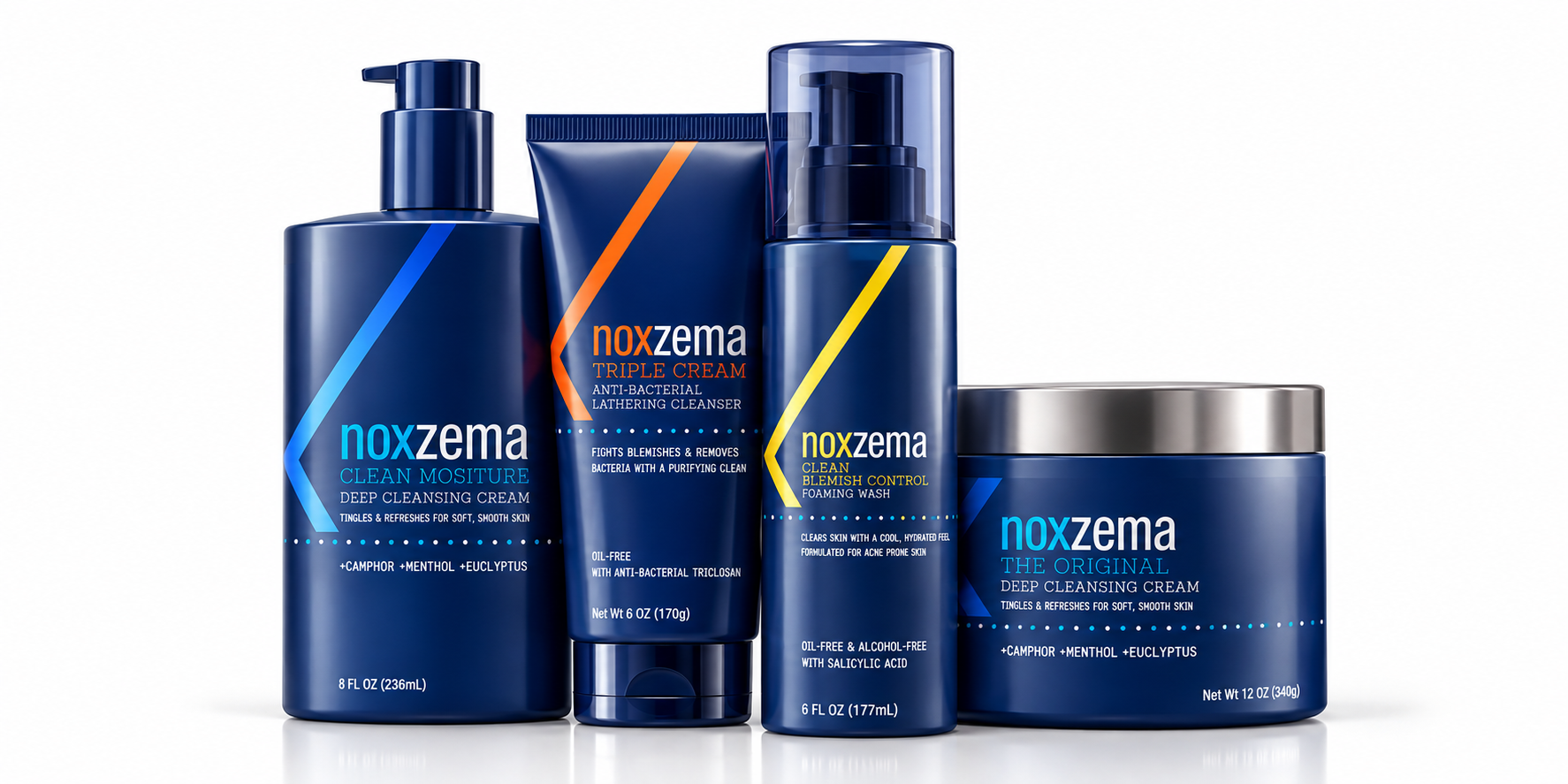 Noxzema Skincare Lineup Studio Shot.png