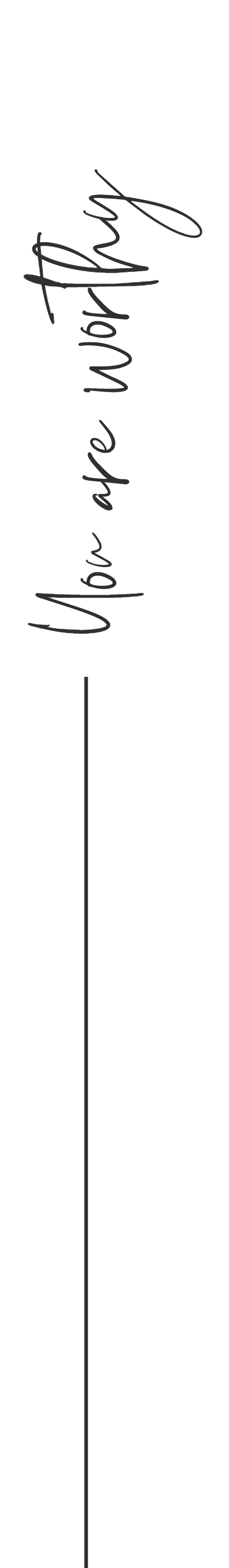 Black background with the phrase "You are enough" written in cursive, with an arrow pointing downward.