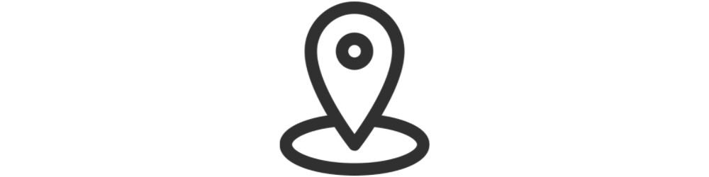 Map pin icon representing location.