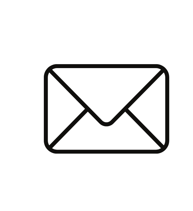 Icon of a closed envelope, representing email or message.