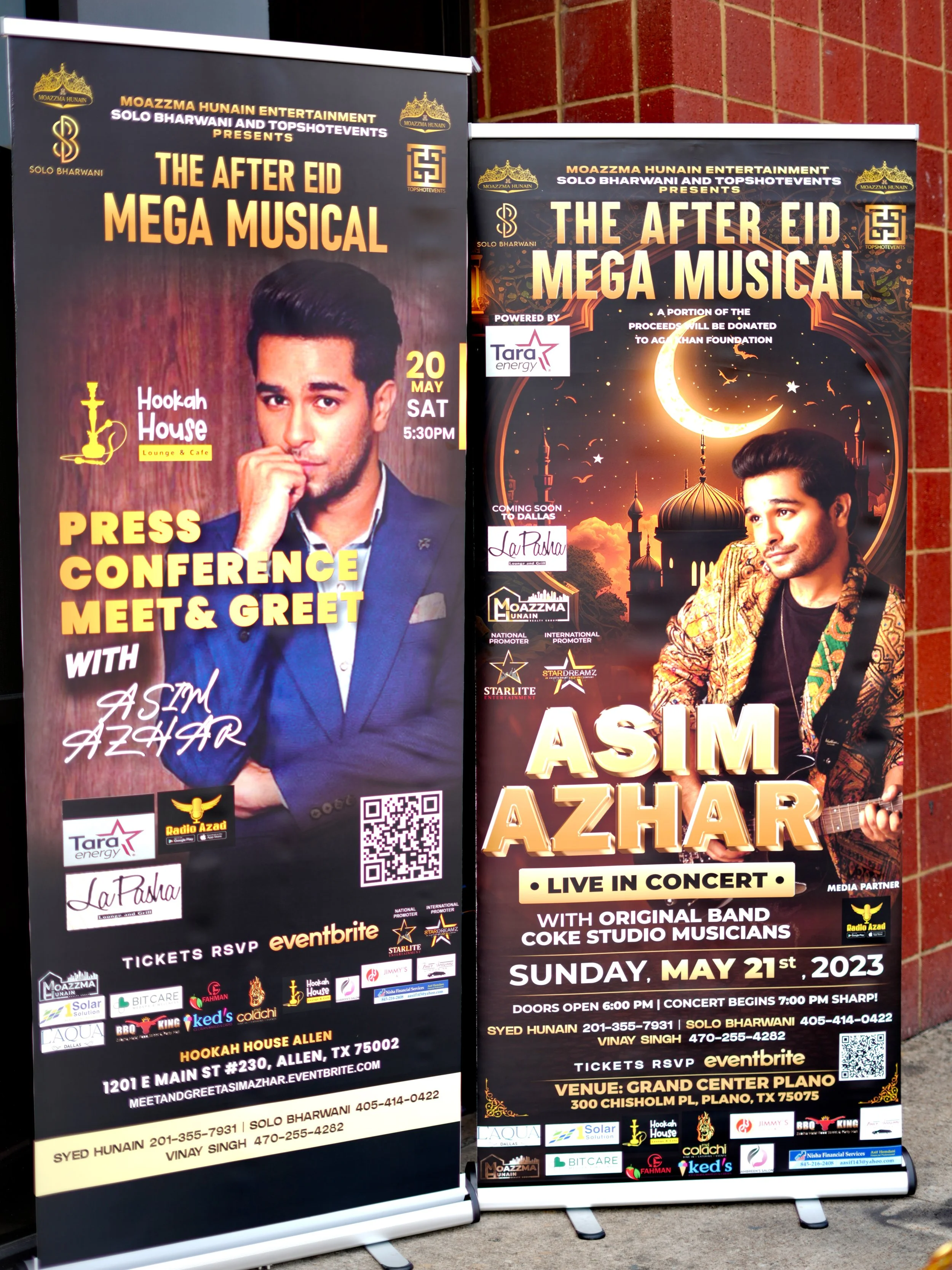 Moazzma Hunain Entertainment presents press conference with Asim Azhar in Dallas, TX USA for the show The After Eid Mega Musical