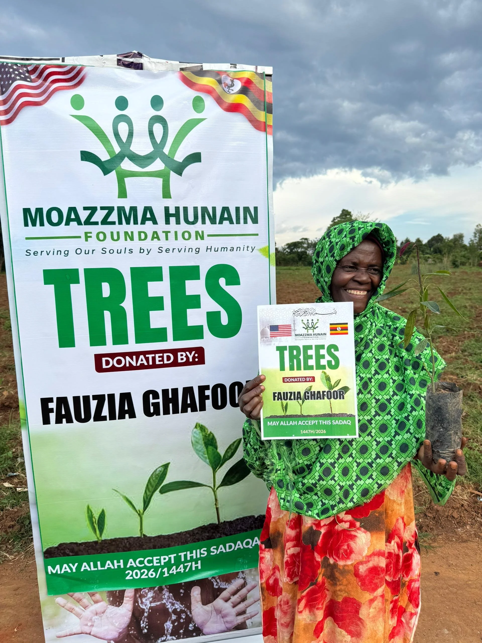 Moazzma Hunain Foundation - impact Uganda, plants trees