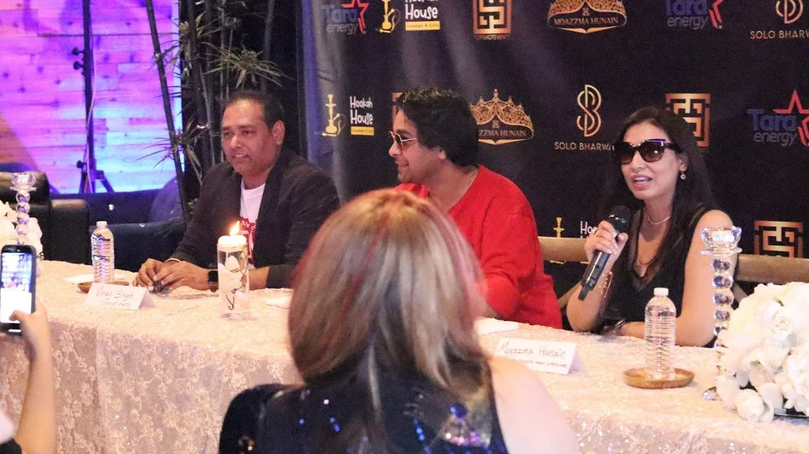 Moazzma Hunain Entertainment presents press conference with Asim Azhar in Dallas, TX USA for the show The After Eid Mega Musical. Asim Azhar and Moazzma Hunain