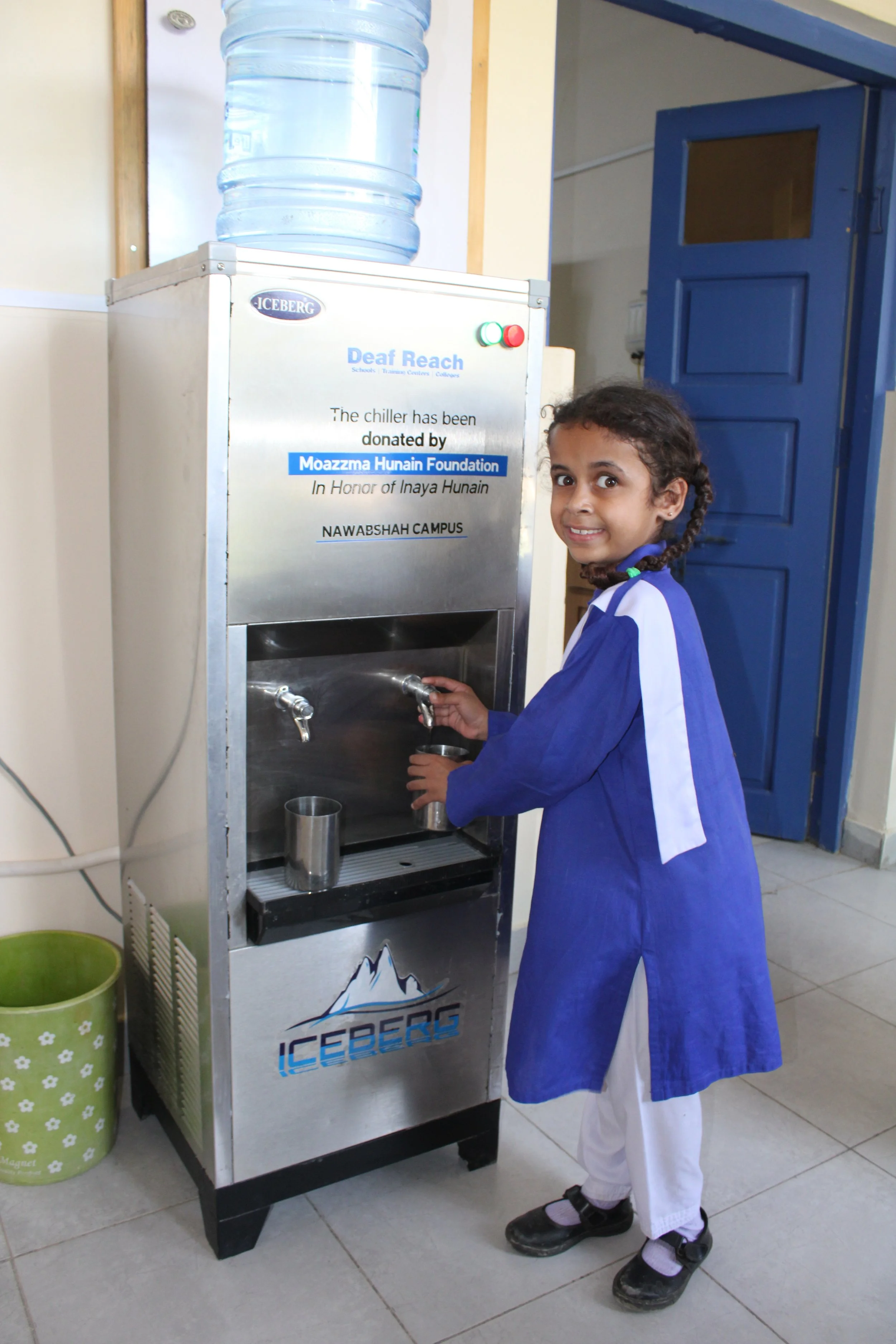 Moazzma Hunain Foundation- impact in Pakistan for Dead Reach Campuses across Pakistan. Donated water chillers for multiple campuses