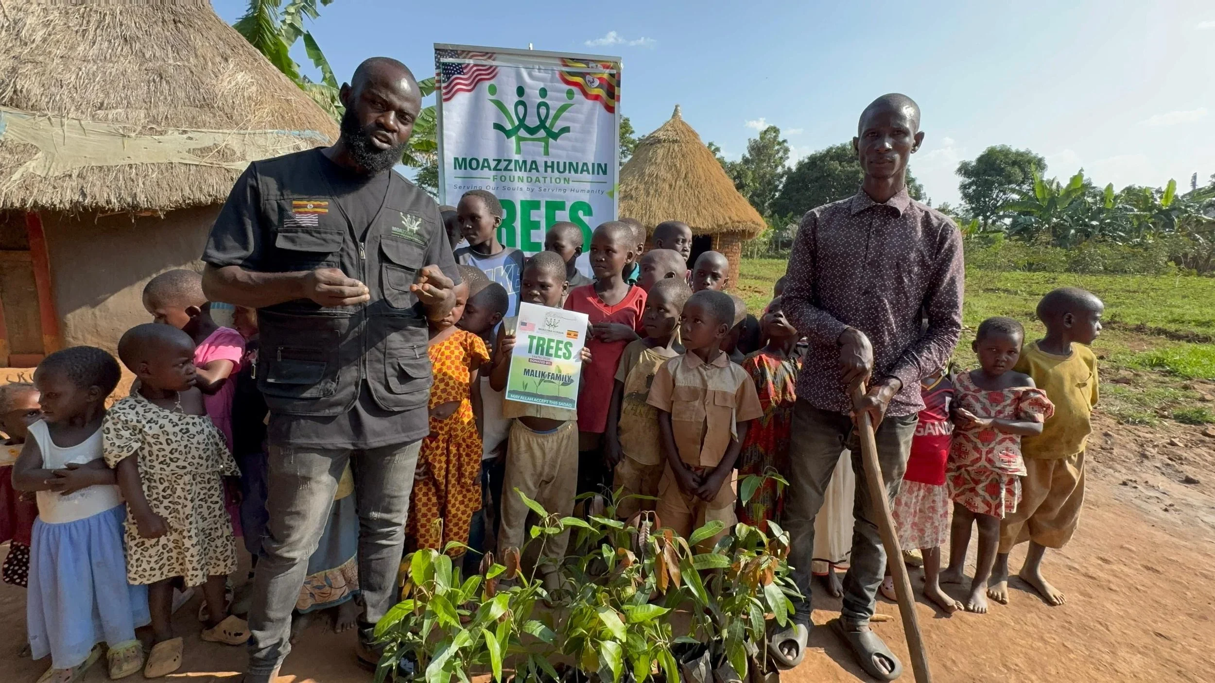 Moazzma Hunain Foundation plants trees in the remote areas of Uganda 