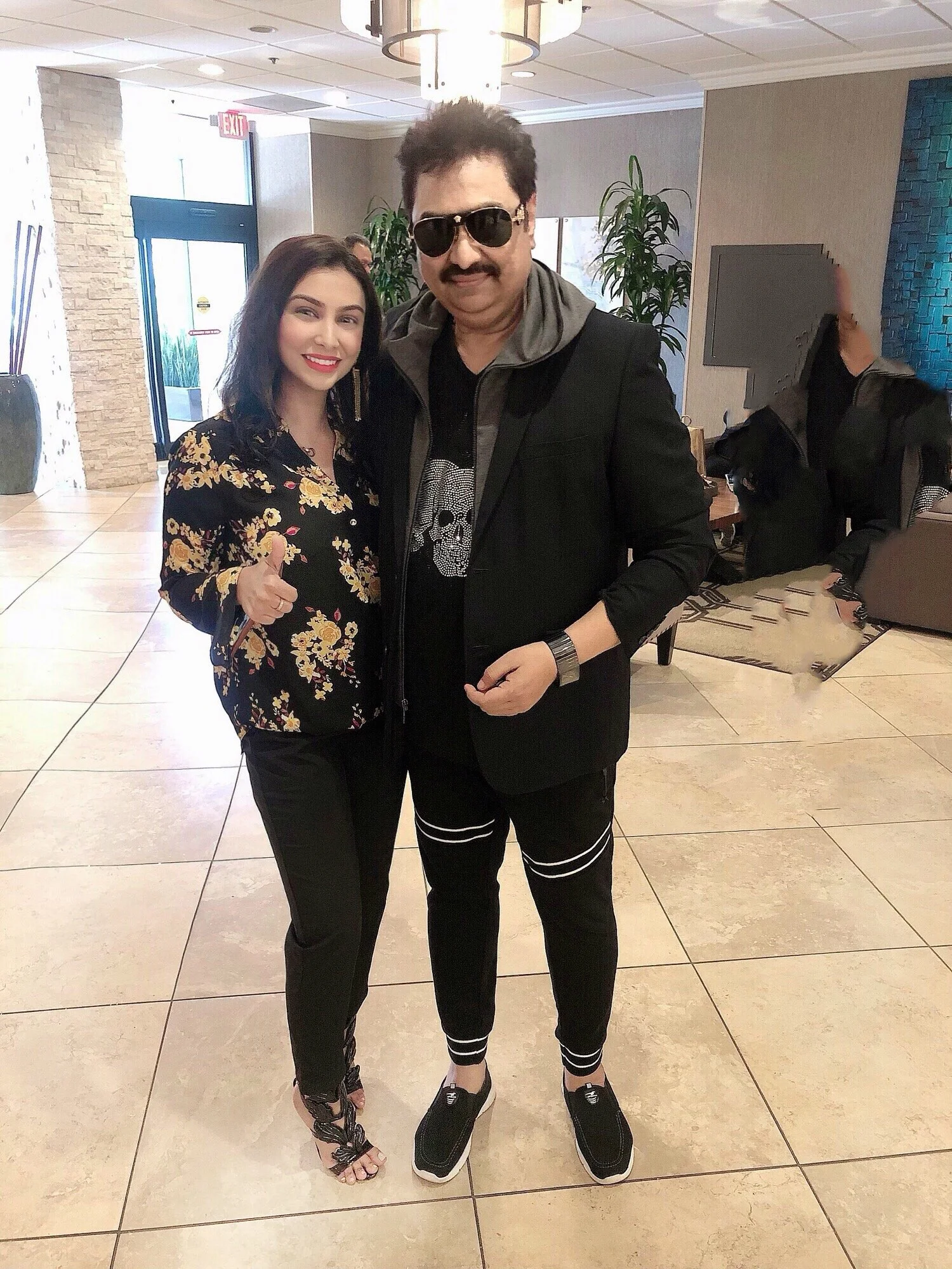 Moazzma Hunain of Moazzma Hunain Entertainment with Kumar Sanu