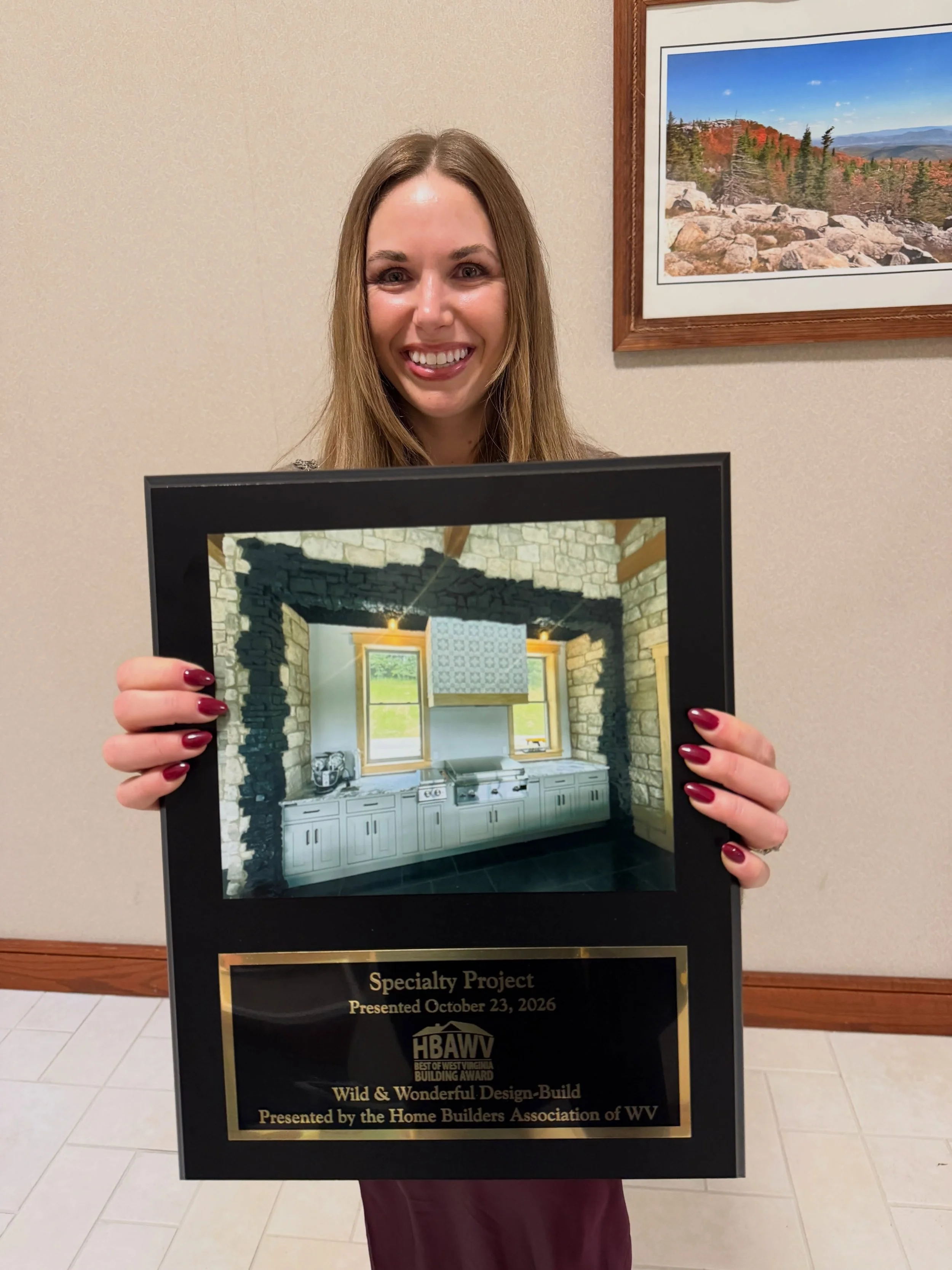 We WON @hbawv &ldquo;Best Specialty Project&rdquo; for our coal seam-inspired outdoor kitchen at the WV Home Builders Association&rsquo;s Annual Convention!! ✨🖤

This was a true labor of love, and we are incredibly thankful to the Home Builders Asso