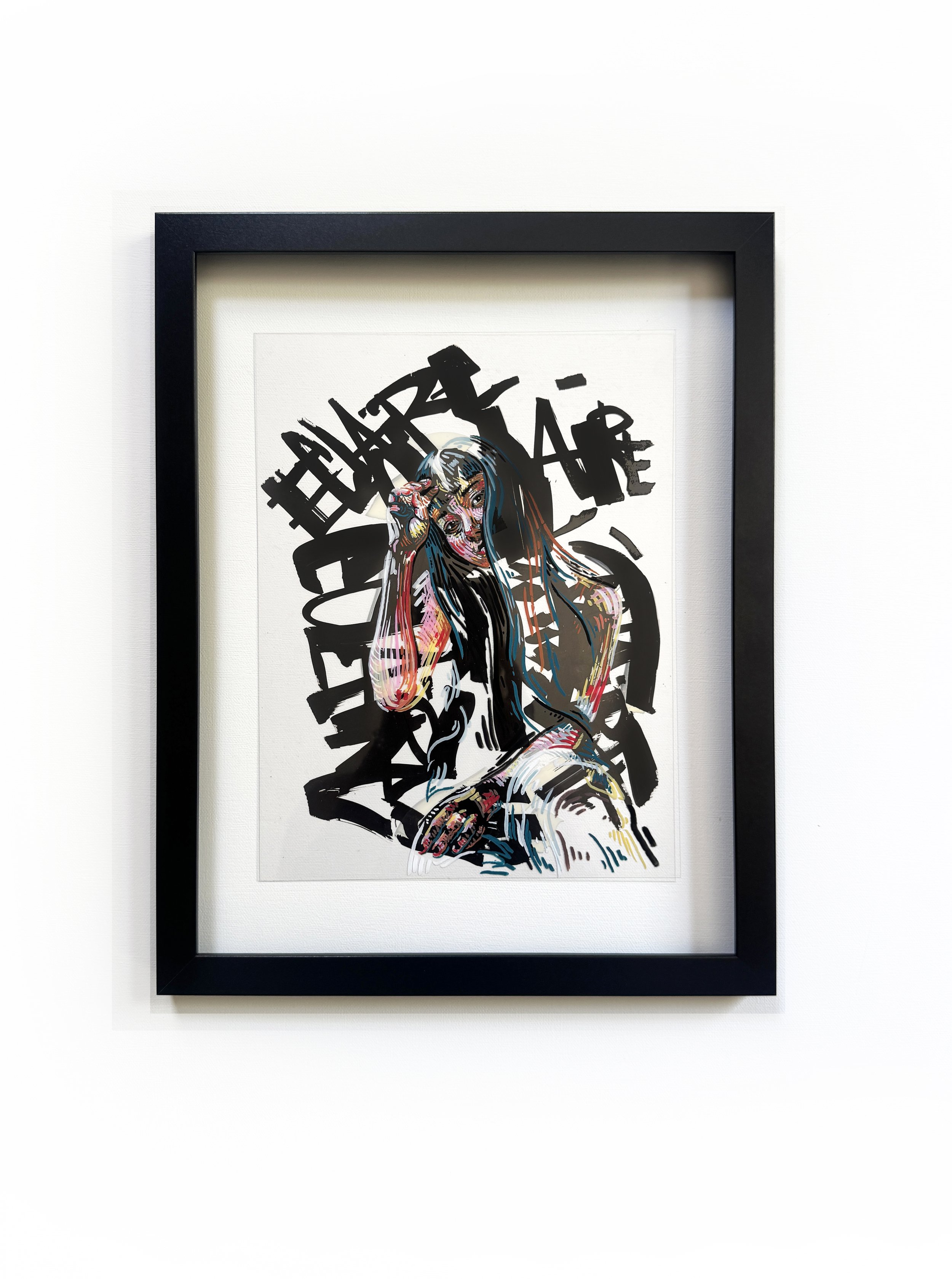 "Interference No. 1" Acrylic on Acetate. 11" x 14"