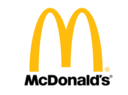 McDonald's logo with yellow arches and black text