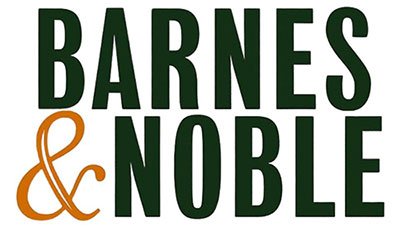 Barnes & Noble logo with large green text and an orange ampersand.