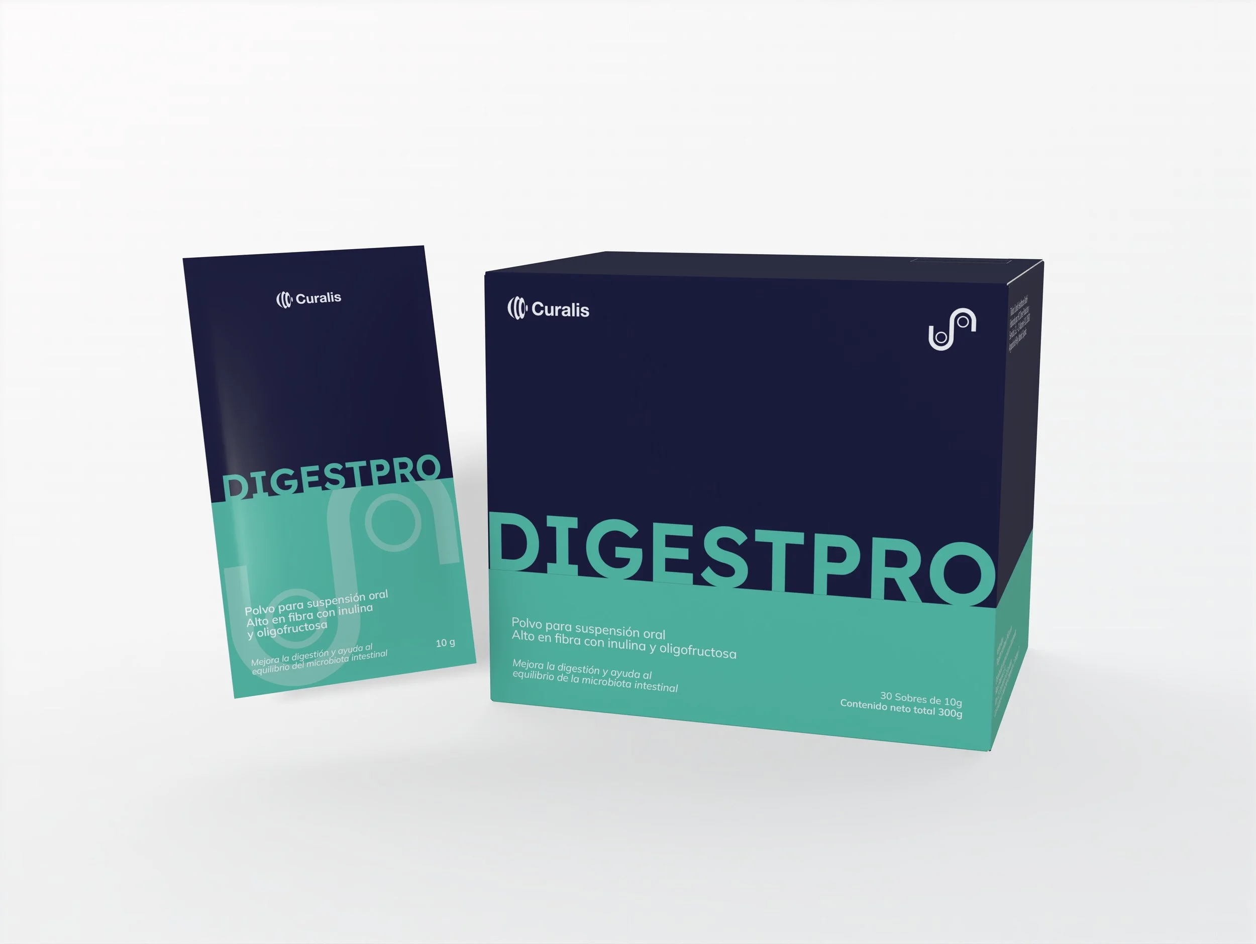 Two boxes of Curalis DigestPro dietary supplement with a white background.