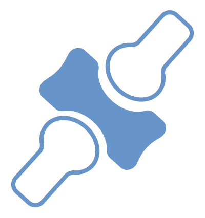 Illustration of a broken fuse with two contact points and a blue center.