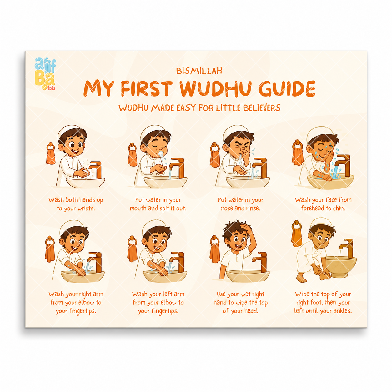 Wudhu Guide for Little Believers- Boys' Edition