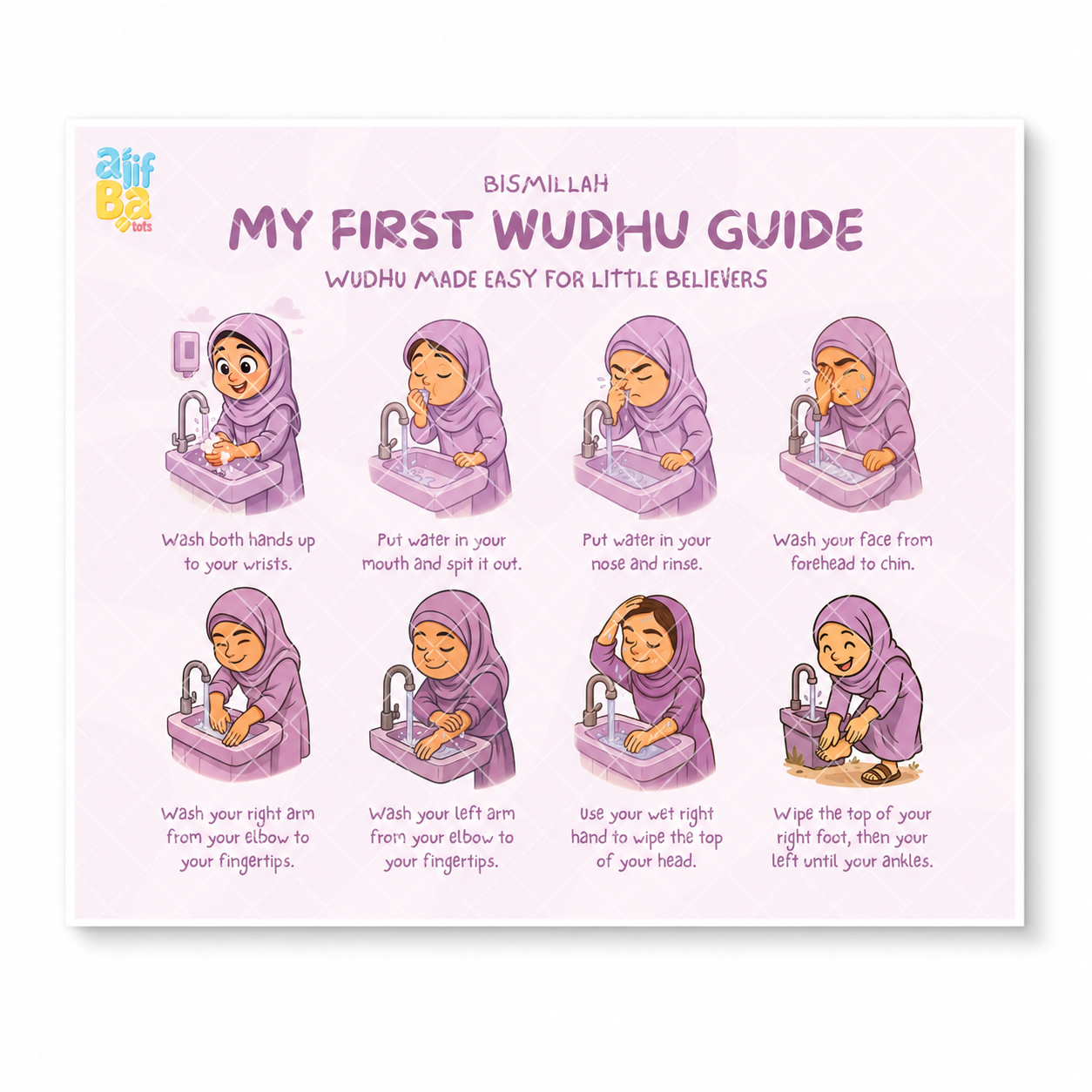 Wudhu Guide for Little Believers- Girls' Edition