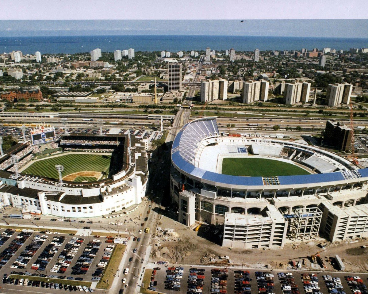 Old and New Comiskey Park